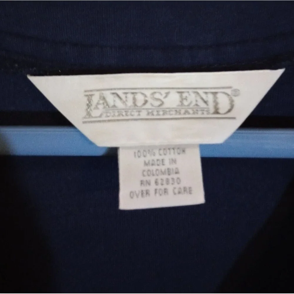 Lands End large navy women's cardigan (Rox260)
